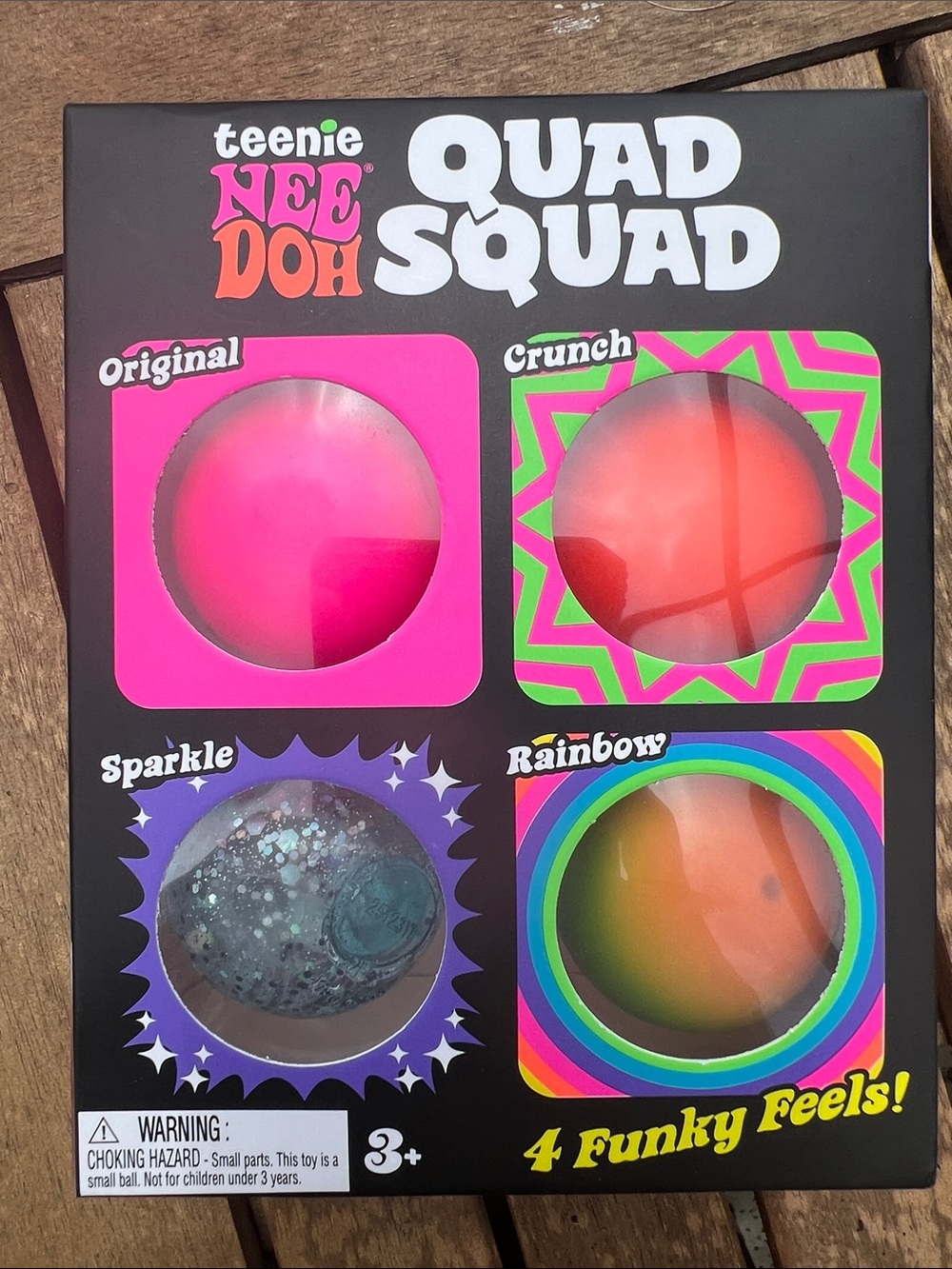 **AUTHENTIC** NeeDoh Quad Squad Kids Toy Set - Pink, Orange, Purple, Green